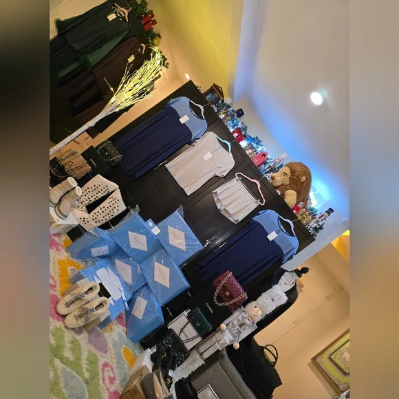 Frette Luxury NWT 2026 Spring Beige Blue Pajamas Top/Short Pants! 💝 - Picture 15 of 17